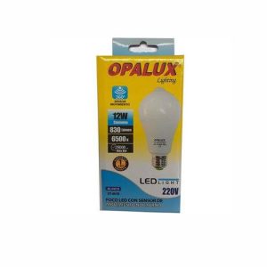 FOCO LED SENSOR MOVIMIENTO NOCTURNO 12 WATTS OPALUX