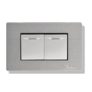 INTERRUPTOR DOBLE ACERO CUBULL