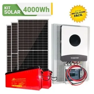 Kit Solar Peru 4000WH/DIA Uso Diario: Refrigeradora Lg Smart Inverter, TV, DVD, Laptop, Carga Celular, Licuadora. ONDA PURA Perú