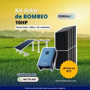 Kit Solar de Bombeo 10HP